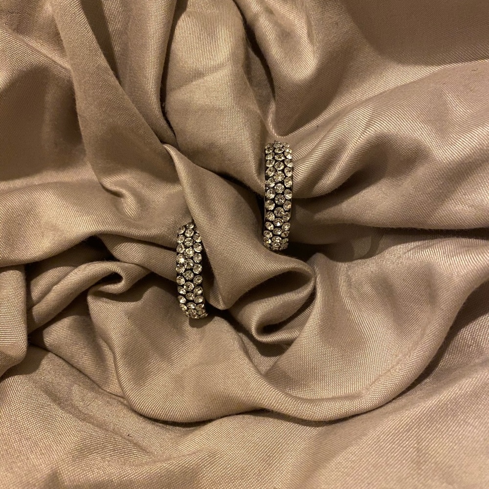 Rhinestone hoop earrings